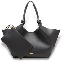 DKNY pour femme. R42BAE49 Sac Tote Paula noir (OSFA), Casuel, Polyuréthane