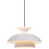 QAZQA Suspension scandinave beige avec intérieur blanc - Titus