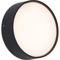 QAZQA Applique murale d'extérieur moderne noire avec LED IP65 - Dop