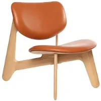 Tom Dixon Slab Chaise Longue Natural Cognac Leather