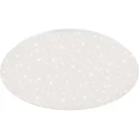 Briloner VERB Plafonnier LED moderne dimmable avec télécommande 49cm rond 48W 4000lm 3000 à 6000 K blanc chaud à froidReproduction étoilé blanc lampe plafond salon chambre