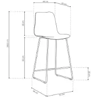 Molecule Tabouret de bar Marie-gris