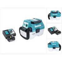 Makita DVC 750 LRT1 Aspirateur à batterie LXT 18 V 67 mbar 7,5 l Brushless + 1x batterie 5,0 Ah + chargeur