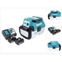 Makita DVC 750 LRG Aspirateur Souffleur sans fil LXT 67mbar 18V 07,5l Brushless + 2x Batteries 6,0Ah + Chargeur