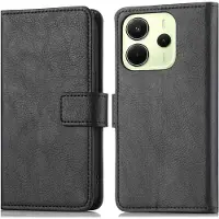 IMoshion Étui de télephone portefeuille de luxe pour Xiaomi Redmi Note 14 (4G) - Noir