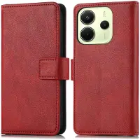 IMoshion Étui de télephone portefeuille de luxe Xiaomi Redmi Note 14 (4G) - Rouge