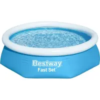 Bestway Fast Set 244x61 Cm Round Inflatable Pool Bleu 1880 Liters