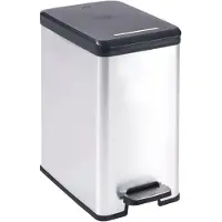 Curver Slim 25l Trash Can Argenté
