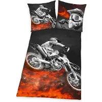 Herding Parure de lit motocross (200 x 135 cm, 80 x 80 cm)