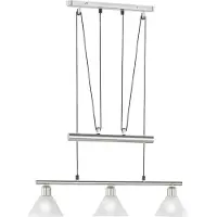 TRIO Suspension moderne Series 3751 3 lumières nickel mat