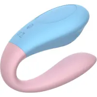 Mrow 03 - vibromasseur duo rechargeable étanche - silicone bleu rose