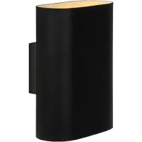 Lucide Applique mural Ovalis 2 x E14 droite ovale noir