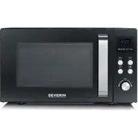 Severin Micro-ondes MW 7752 Fonction gril et chaleur tournante noir/argent