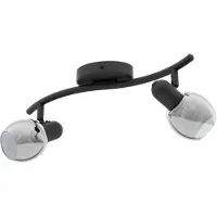 Eglo 98625 POLLICA E14 double plafonnier 365x165mm noir-transparent