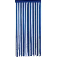 Maximex Rideau de porte bleu et blanc 90 x 200 cm