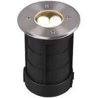 TRIO Spot LED rond à encastrer dans le sol, acier inoxydable Ø 11cm IP65 Spot de sol Entrée Terrasse
