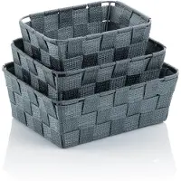 kela Paniers de Rangement Kela Alvaro Grey (set de 3 pièces)