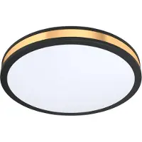 Eglo 99407 PESCAITO LED Plafonnier 19,5W Ø380mm noir blanc or blanc chaud