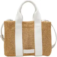 Marc O'Polo sac à main sac à épaule bandoulière Romy Crossbody Bag White Coton marron clair