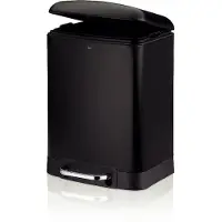 kela Corbeille à papier Davin 6 l noir KL-22975