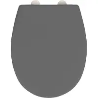 Wenko Siège de WC Vorno Neo gris - Duroplast - Easy-Close - Fix-Clip