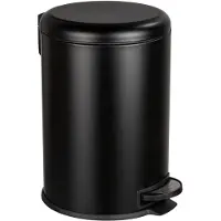 Wenko Poubelle 20L Poubelle à pédale Leman Cuisine Noir Abaissement automatique