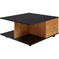 Wohnling Table basse design 70x70 cm anthracite / chêne sable |