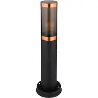 Globo Black with red copper patio lamp Boston