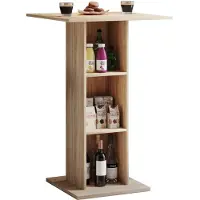 Hioshop Table de bar en bois Table de bistrot Table haute de bar Standos Table de bar en bois Table de bistrot Table haute de bar Standos