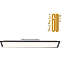 Paul Neuhaus Plafonnier LED Flat 80 par 25 cm noir