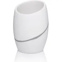 kela Gobelet de Salle de Bains Kela Talus Blanc