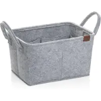 kela Panier Kela Fay met 8 Interior Pockets Light Grey (35 x 25 x 20 cm)