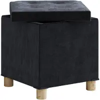 Hioshop Tissu Coffre de siège Banc Coffre Boîte de rangement Cube Sizos M Tissu Coffre de siège Banc Coffre Boîte de rangement Cube Sizos M
