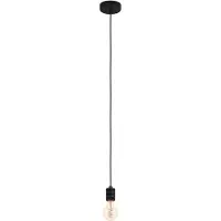 Eglo 43801 YORTH E27 Lampe à suspendre Ø50mm Nickel-Nero Noir