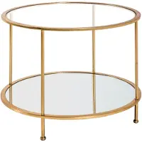Haku Table d'appoint | Ø60 cm x 45 cm | Couleur or