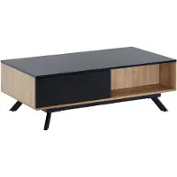 Wohnling Table basse 110x60x38 cm mdfReproduction chêne / noir table de salon |