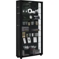 Hioshop Bois Verre Vitrine De Collection Vitrine De Verre Vitrine Stand Vitrine Lumo Maxi Bois Verre Vitrine De Collection Vitrine De Verre Vitrine Stand Vitrine Lumo Maxi