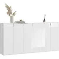 GuenstigEinrichten ProjektX commode 6 portes blanche.
