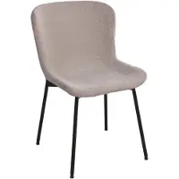 Ebuy24 Maceda chaise de salle à manger bouclé beige.