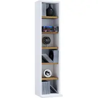 VCM Bois CD DVD Stand Rangement Étagère sur pied Bibliothèque Deko Étagère Elementa Bois CD DVD Stand Rangement Étagère sur pied Bibliothèque Deko Étagère Elementa