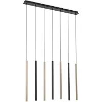 Paul Neuhaus Lampe suspendue unique Flute 7 lumières