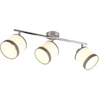 TRIO Spot de plafond DAVOS argenté 3xE14x10W en métal, dimensions : 23x58x16,5 cm, IP20, RL