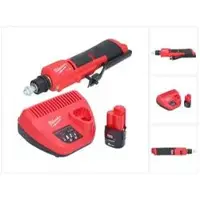 Milwaukee M12 FTB-201 Pneumatique sans fil 12 V 7/16" Hex Brushless + 1x batterie 2,0 Ah + chargeur (Meuleuse droite)