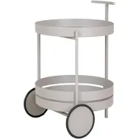 House Nordic Beja chariot de bar 2 tablettes gris.