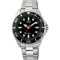 Q&Q Montre pour homme GENT DIVER BLACK (Ø 41 mm)