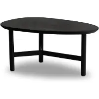 Wohnling Table basse 86x50x37 cm manguier bois massif / métal noir table pliante |