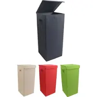 VCM Panier à linge en tissu Coffre à linge Coffre à linge en tissu Couvercle Dreso L Panier à linge en tissu Coffre à linge Coffre à linge en tissu Couvercle Dreso L