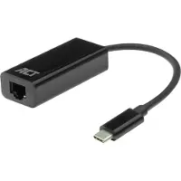 ACT AC7335 Adaptateur USB C vers Ethernet, RJ45 Gigabit Ethernet 10/100/1000Mbps, pour ordinateur portable ou PC