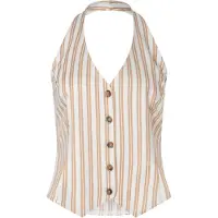 Ana alcazar Gilet de costume 'Zata' noisette / blanc