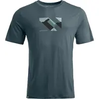 Ortovox - T-shirt de randonnée léger en laine mérinos - 140 Cool Landscape T-shirt M Dark Arctic Grey pour Homme en Laine - Taille M - Gris